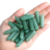 QINJIEJIE Aventurine Verte pointe hexagonale pour méditation et concentration