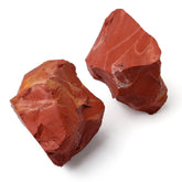 QINJIEJIE jaspe rouge brut, deux pièces pour décoration et énergie apaisante.