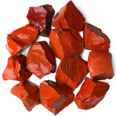 QINJIEJIE jaspe rouge brut, pierre idéale pour méditation et décoration apaisante
