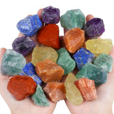 QINJIEJIE – pierres brutes 7 chakras pour équilibre et méditation.