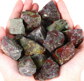 QINJIEJIE pierre sang de dragon brut, forme naturelle, idéale pour méditation et décoration.
