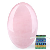 QINJIEJIE rose quartz pierre de paume polie, soutien potentiel à la concentration et à la détente