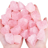 QINJIEJIE Rose Quartz brut, 0,8-1,2 pouce, parfait pour polissage.