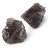 QINJIEJIE Smoky Quartz brut 2 pièces, idéal pour décoration et artisanat.
