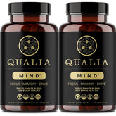 Qualia Mind, bouteille ouverte, favorise concentration et clarté mentale au travail.