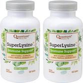 Quantum Health SuperLysine+ Avancé, pack de 2 tablettes, soutien immunitaire potentiel et lèvres saines