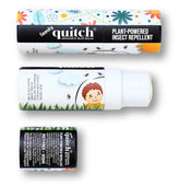 Quitch Geraniol Balm emballage format voyage, idéal pour randonnées et voyages.