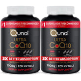 Qunol Ultra CoQ10 gélules molles, absorption potentiellement supérieure recommandée pour l'énergie quotidienne.