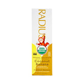 Radius dentifrice enfant coco banane, tube visible, soin doux et naturel