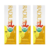 RADIUS dentifrice enfants coco-banane, emballage 3oz, soin buccal naturel et sûr