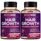 Rainbow Nutrients – croissance-cheveux-bouteille-ensemble : duo pratique pour votre routine beauté.