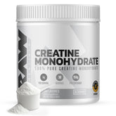 Bouteille RAW Nutrition Creatine Monohydrate pour une prise régulière et pratique.
