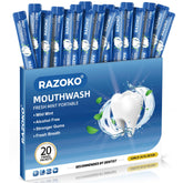 Razoko sachets dentaires de voyage menthe fraîche pour haleine durable.