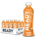 Ready Eau Protéinée Claire saveur orange-mangue, bouteille rafraîchissante et protéinée après entraînement.
