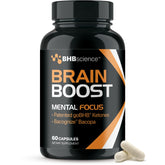 Real Ketones Brain Booster bouteille: énergie cérébrale durable pour une concentration soutenue