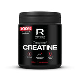 Reflex Creapure Créatine en poudre dans une bouteille pour énergie durable.