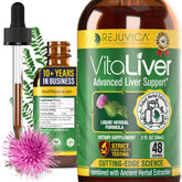 VitaLiver Rejuvica Health : bouteille sans alcool, soutien potentiel du foie.