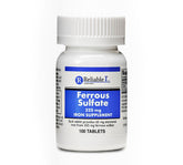 Reliable-1 Laboratories: bouteille de sulfate de fer 325 mg pour le dosage quotidien pratique.