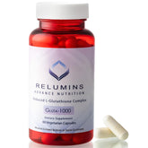 Relumins L-Glutathine Complex bouteille éclat durable pour la peau.