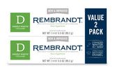 Rembrandt Deeply White et Peroxide menthe – tube rafraîchissant pour blanchiment progressif.