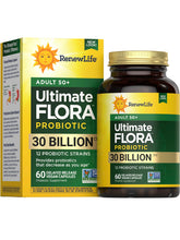 Renew Life Probiotiques 50+ – Bouteille, soutien digestif potentiel au quotidien.