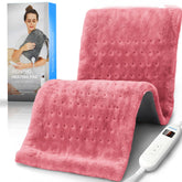 RENPHO Chauffe-dos 12x24 rose, soulage les muscles tendus et les douleurs.