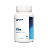Renue By Science Ca-AKG capsules liposomales dans une bouteille, biodisponibilité améliorée.