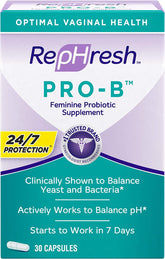 RepHresh Pro-B, bouteille avant, soutien potentiel pour l'équilibre intime.