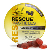 Boîte RESCUE pastilles cassis, prêt à l'emploi lors de moments stressants.