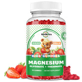 Gummies ReviNutra Magnésium Complex – bouteille visible, goût fraise et option pratique.
