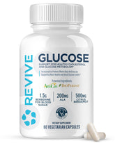 Revive MD Glucose – bouteille montrant le soutien nutritionnel quotidien.