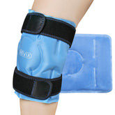 REVIX compresse gel genou avec couverture peluche, confort et absorption.