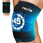 REVIX genou glace enveloppant entier: couverture complète pour refroidissement ciblé après l'effort.