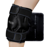 REVIX enveloppe glacée pour genou avec double couverture, ajustable et adaptable.