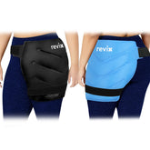 REVIX coussin-glace-hanche XXL avec bandes pour un maintien sûr.