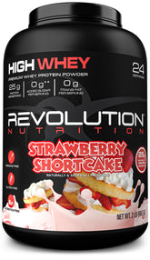Revolution Nutrition High Whey, poudre-proteine, dose facile pour récupération après l'entraînement.