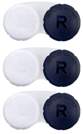 RHUI boîte lentilles voyage noir, rangement sûr pour lentilles en déplacement.