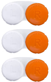 RHUI étui lentilles contact orange, rangement pratique pour le quotidien et les voyages.