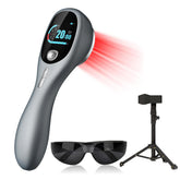 RICIAL baton-therapy-lumiere-rouge portable, utilisé à main libre.