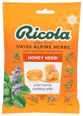 Ricola miel-herbes bonbons, apaisent temporairement la gorge