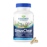 RidgeCrest SinusClear, bouteille-versement: pratique pour doser quotidiennement et soutenir les voies nasales.