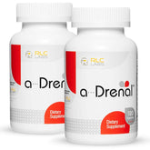 RLC Labs A-Drenal: bouteille montrant les capsules faciles à avaler pour l'énergie durable.