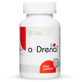 Bouteille RLC Labs a-Drenal montrant le complément pour équilibrer le cortisol et l'énergie.