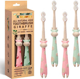 ROARex brosse d'enfants girafe 4-36 mois—douce et écologique pour gencives sensibles.