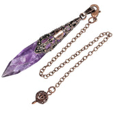 Rockcloud améthyste pendule cristal pour divination et concentration.