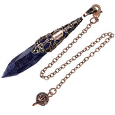 Rockcloud pendule gres bleu naturel pour la divination et la méditation.