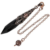 Rockcloud pendule obsidienne noire – vue générale pour la divination et la concentration.