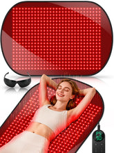 ROMISA mat thérapie lumière rouge corps, couverture complète pour détente profonde.
