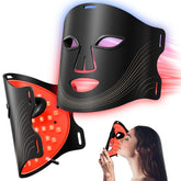 RubraVive masque LED porté sur le visage pour soins à domicile.