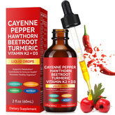 Gouttes Ruduwu poivre de Cayenne, soutien potentiel énergie et métabolisme.